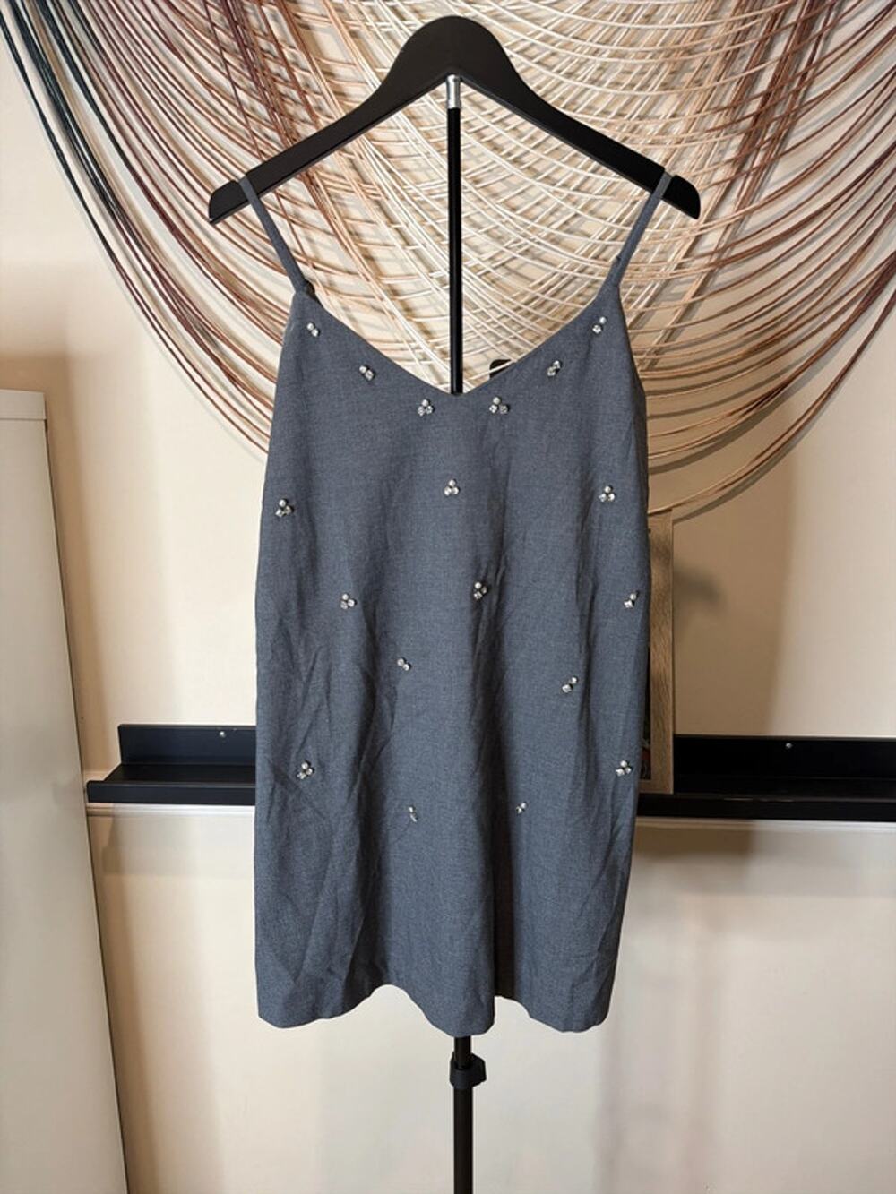 House of Harlow 1960 gray dress with bling XS 3090
